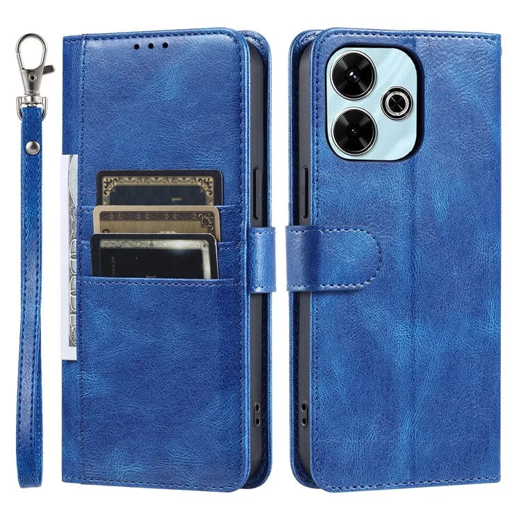 013 Style For Xiaomi Redmi 13 5G / 4G Case Anti-Fall PU Leather Phone Cover with 6 Card Slots