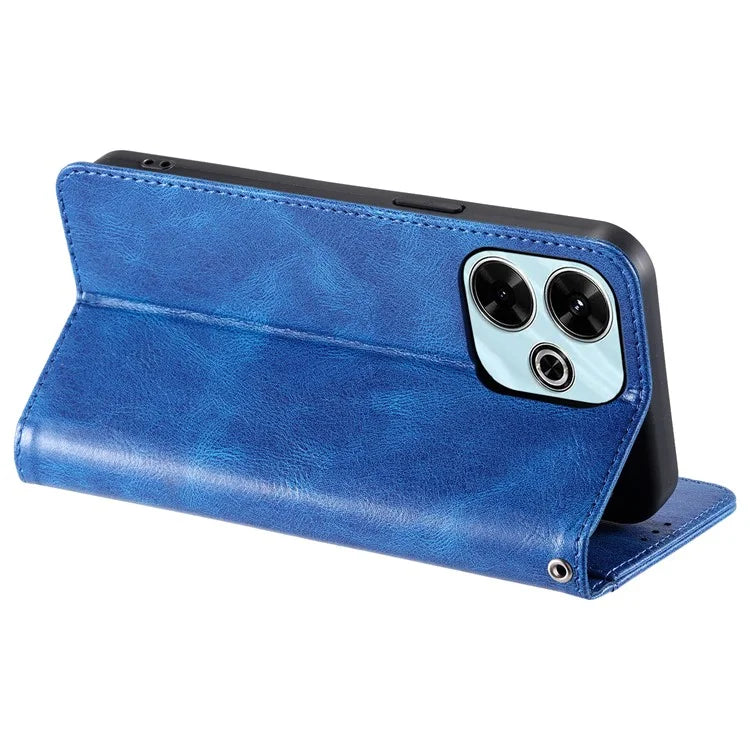 013 Style For Xiaomi Redmi 13 5G / 4G Case Anti-Fall PU Leather Phone Cover with 6 Card Slots