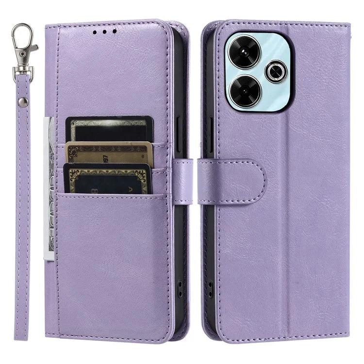 013 Style For Xiaomi Redmi 13 5G / 4G Case Anti-Fall PU Leather Phone Cover with 6 Card Slots