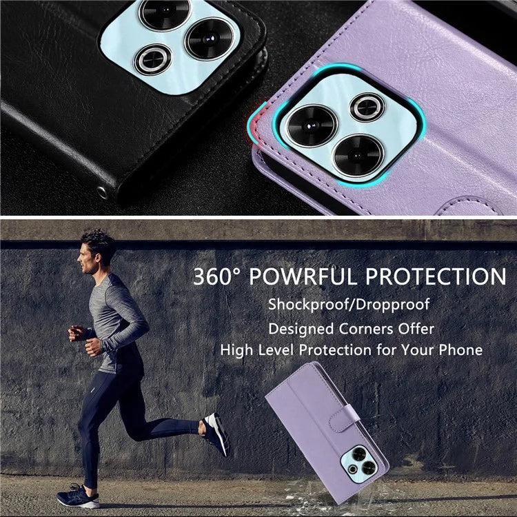 013 Style For Xiaomi Redmi 13 5G / 4G Case Anti-Fall PU Leather Phone Cover with 6 Card Slots
