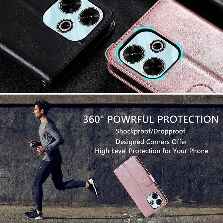 013 Style For Xiaomi Redmi 13 5G / 4G Case Anti-Fall PU Leather Phone Cover with 6 Card Slots