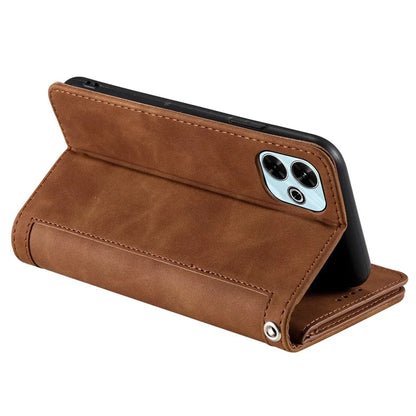 For Xiaomi Redmi 13 5G / 4G Case PU Leather Phone Cover with Zipper Wallet 9 Card Slots