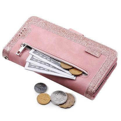 For Xiaomi Redmi 13 5G / 4G Case PU Leather Phone Cover with Zipper Wallet 9 Card Slots