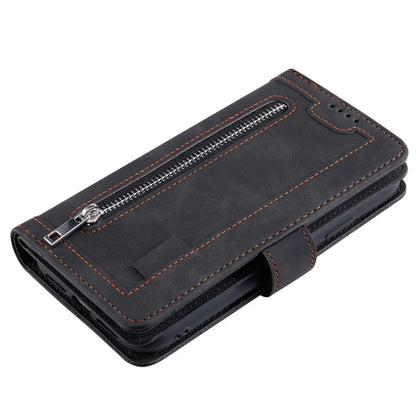 For Xiaomi Redmi 13 5G / 4G Case PU Leather Phone Cover with Zipper Wallet 9 Card Slots