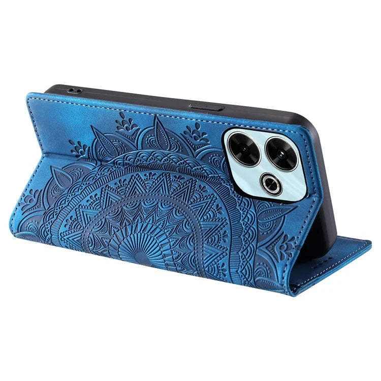 Style-010 For Xiaomi Redmi 13 5G / 4G Case Magnetic Closing Leather Phone Cover Pattern Imprinted