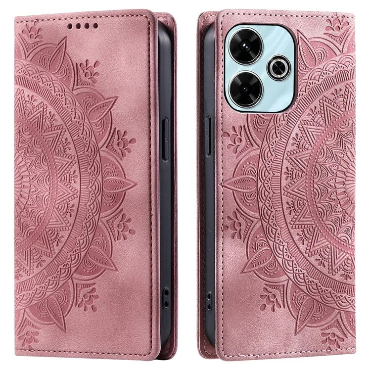 Style-010 For Xiaomi Redmi 13 5G / 4G Case Magnetic Closing Leather Phone Cover Pattern Imprinted