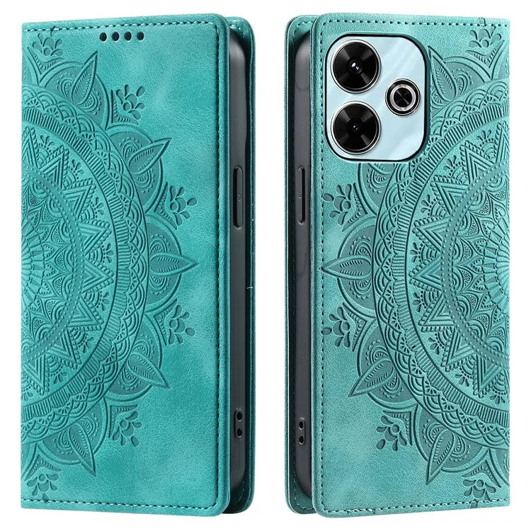 Style-010 For Xiaomi Redmi 13 5G / 4G Case Magnetic Closing Leather Phone Cover Pattern Imprinted