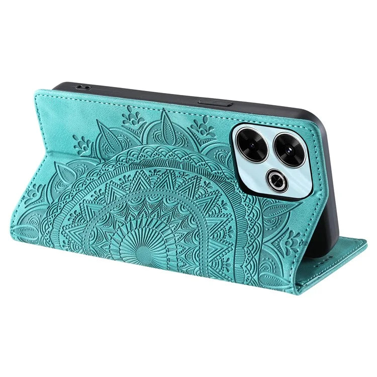 Style-010 For Xiaomi Redmi 13 5G / 4G Case Magnetic Closing Leather Phone Cover Pattern Imprinted