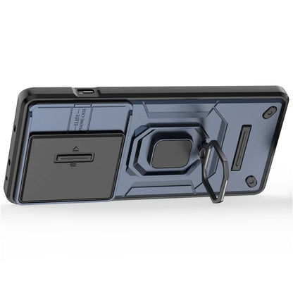 For OnePlus Ace 3 Pro 5G Case PC+TPU Ring Kickstand Phone Protector with Lens Cover