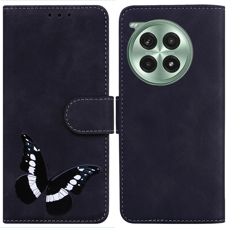 For OnePlus Ace 3 Pro 5G Stand Case PU Leather Phone Cover Butterfly Printed