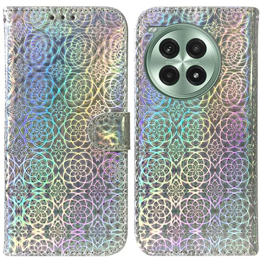 For OnePlus Ace 3 Pro 5G Case Leather Stand Phone Cover with Dazzling Flower