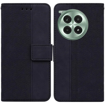 For OnePlus Ace 3 Pro 5G Case Geometry Pattern Leather Flip Wallet Phone Cover