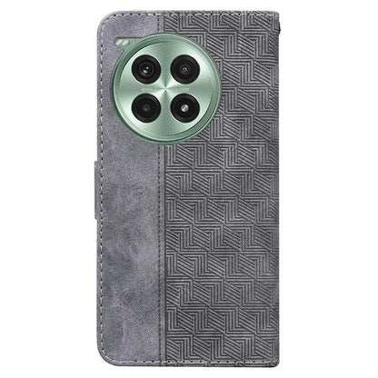 For OnePlus Ace 3 Pro 5G Case Geometry Pattern Leather Flip Wallet Phone Cover