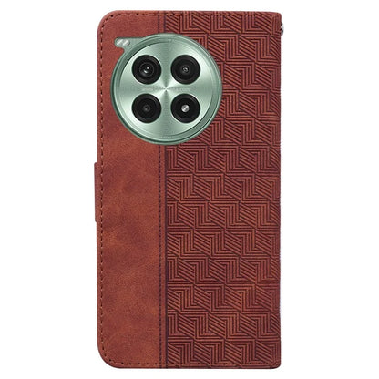 For OnePlus Ace 3 Pro 5G Case Geometry Pattern Leather Flip Wallet Phone Cover