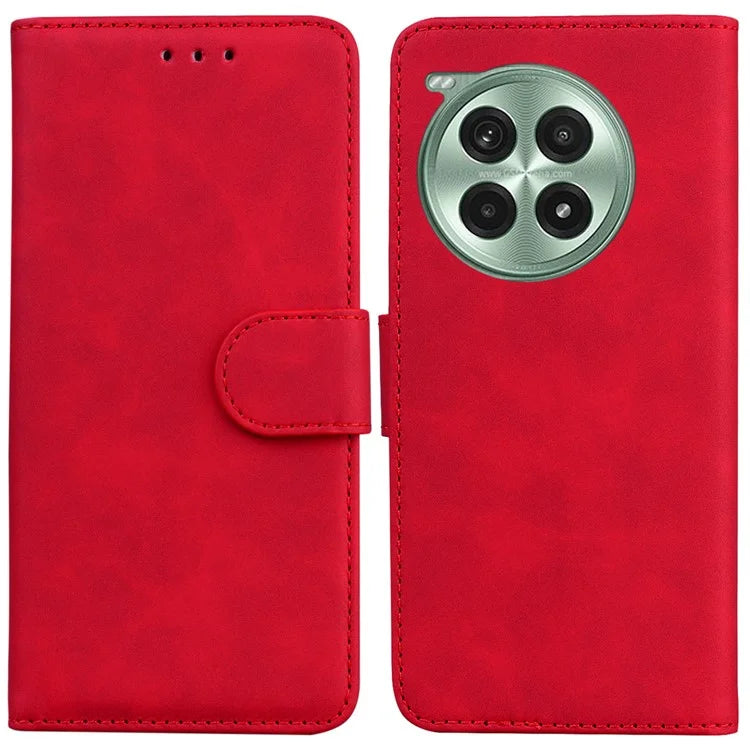 For OnePlus Ace 3 Pro 5G Phone Case Solid Color Leather Wallet Cover