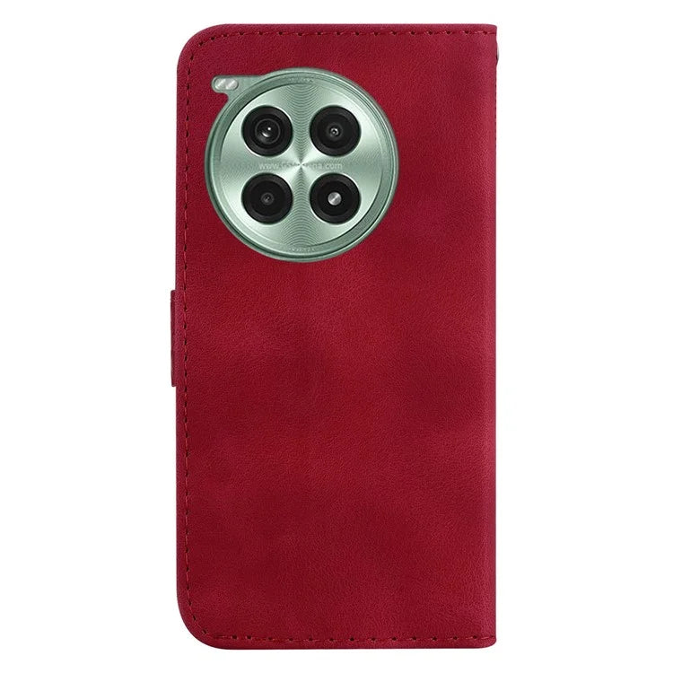 For OnePlus Ace 3 Pro 5G Stand Case 7-Shaped Pattern Imprint Leather Phone Cover