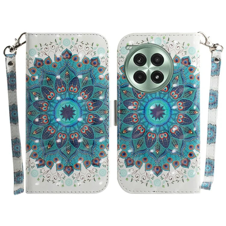 For OnePlus Ace 3 Pro 5G Case Leather Wallet Phone Cover 3D Pattern Print