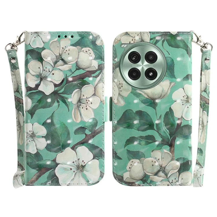 For OnePlus Ace 3 Pro 5G Case Leather Wallet Phone Cover 3D Pattern Print