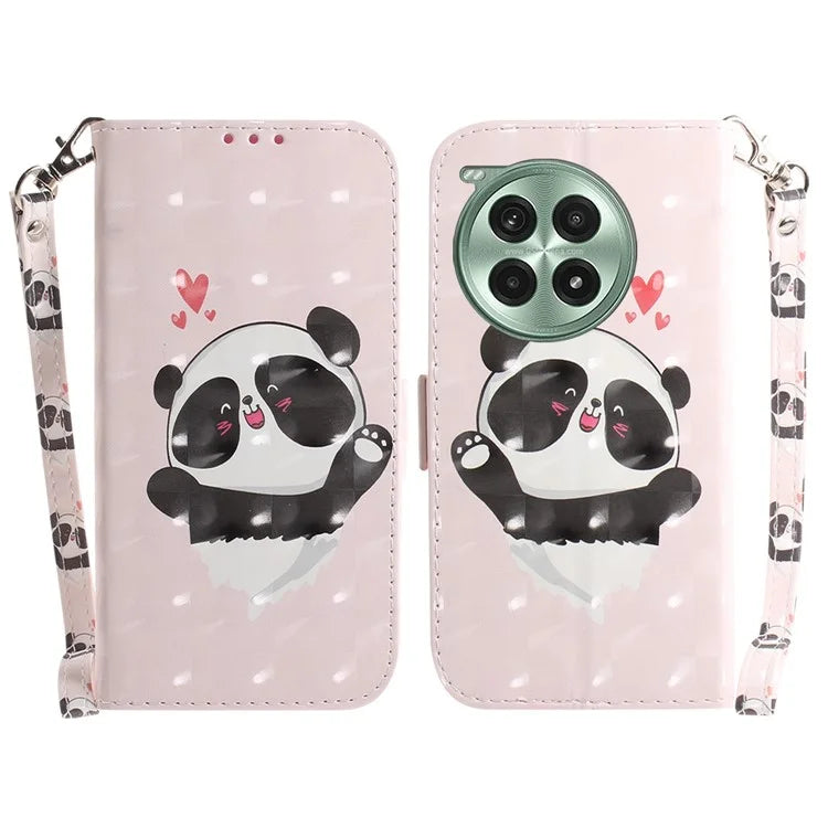 For OnePlus Ace 3 Pro 5G Case Leather Wallet Phone Cover 3D Pattern Print