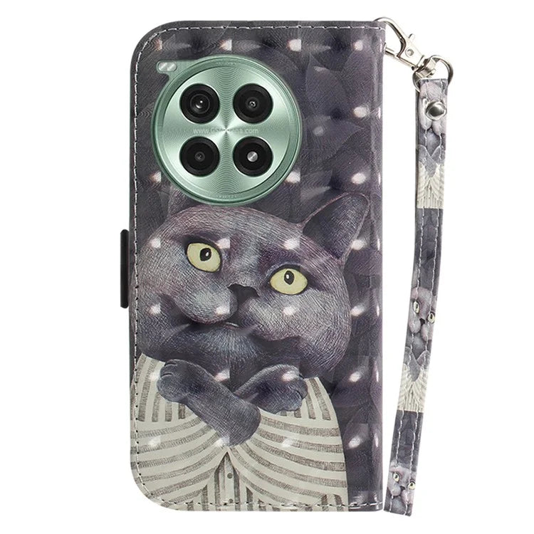 For OnePlus Ace 3 Pro 5G Case Leather Wallet Phone Cover 3D Pattern Print