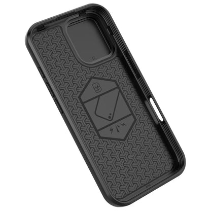 For iPhone 16 Case Ring Kickstand PC+TPU Phone Cover with Lens Shield