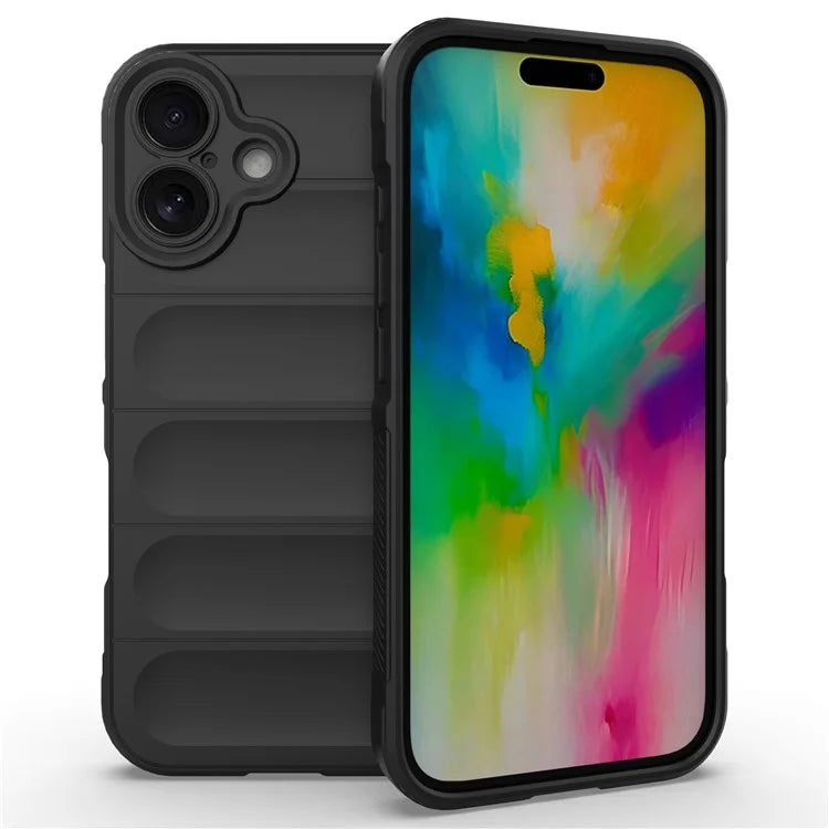 For iPhone 16 TPU Case Scratch-Resistant Rugged Back Soft Phone Cover