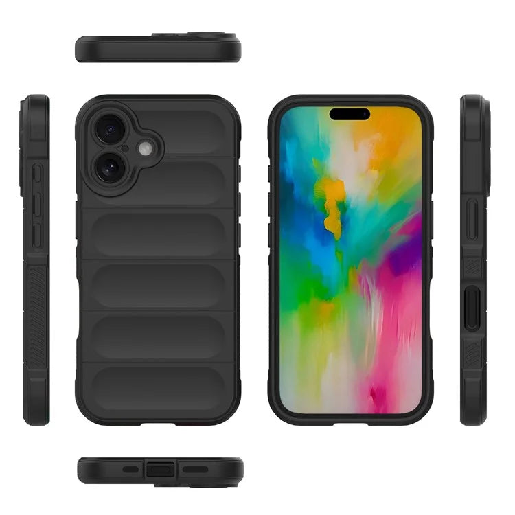 For iPhone 16 TPU Case Scratch-Resistant Rugged Back Soft Phone Cover