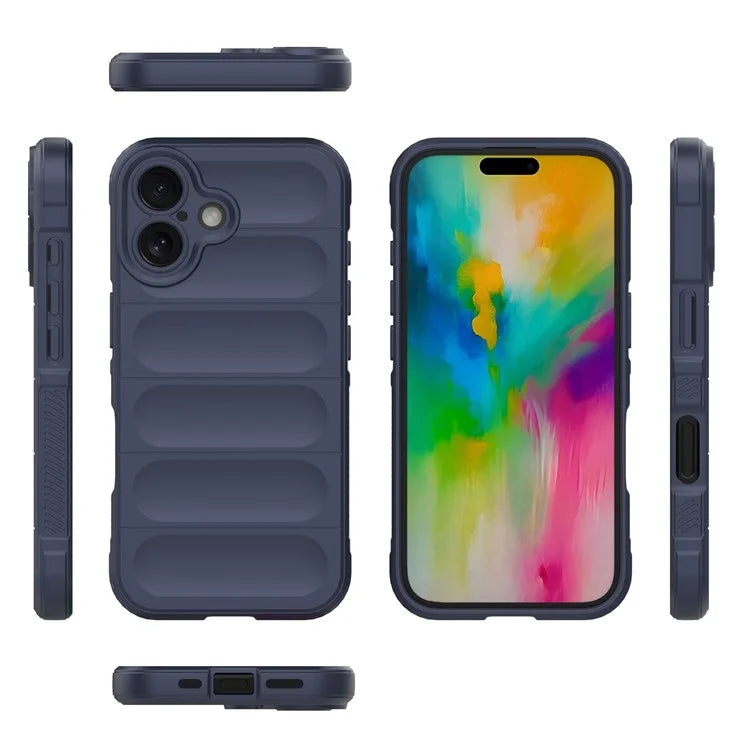 For iPhone 16 TPU Case Scratch-Resistant Rugged Back Soft Phone Cover
