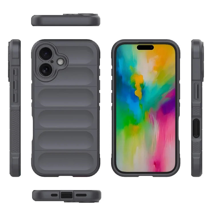 For iPhone 16 TPU Case Scratch-Resistant Rugged Back Soft Phone Cover