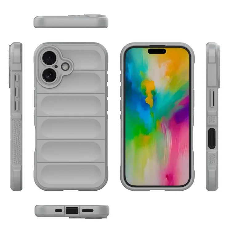 For iPhone 16 TPU Case Scratch-Resistant Rugged Back Soft Phone Cover