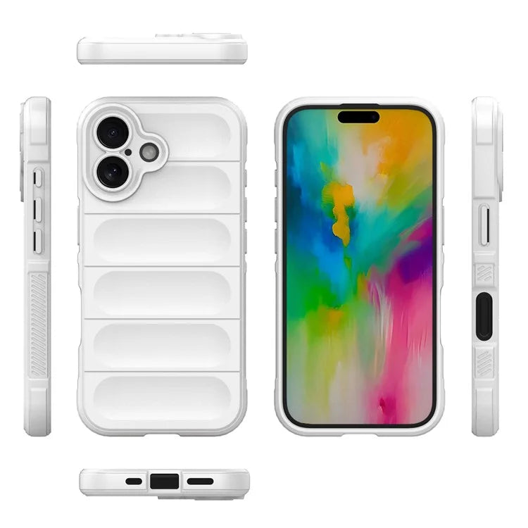 For iPhone 16 TPU Case Scratch-Resistant Rugged Back Soft Phone Cover