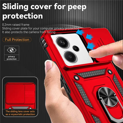 For Xiaomi Redmi Note 13 Pro+ 5G Case PC + TPU Phone Cover Lens Ultimate Protection Kickstand