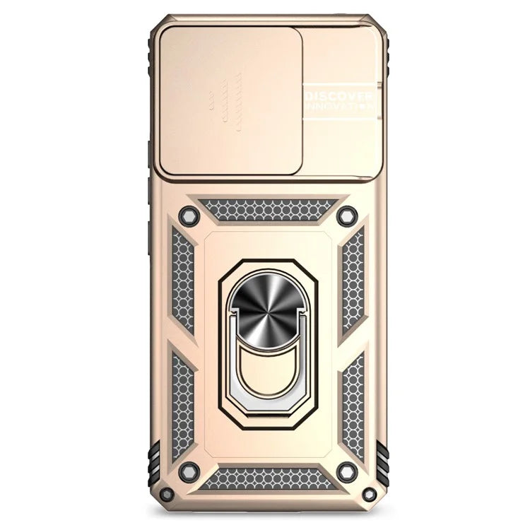 For Xiaomi Redmi Note 13 Pro+ 5G Case PC + TPU Phone Cover Lens Ultimate Protection Kickstand