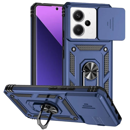 For Xiaomi Redmi Note 13 Pro+ 5G Case PC + TPU Phone Cover Lens Ultimate Protection Kickstand