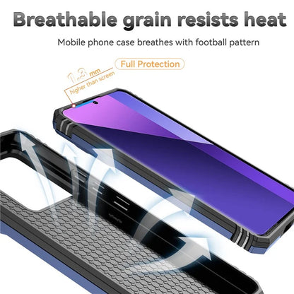 For Xiaomi Redmi Note 13 Pro+ 5G Case PC + TPU Phone Cover Lens Ultimate Protection Kickstand