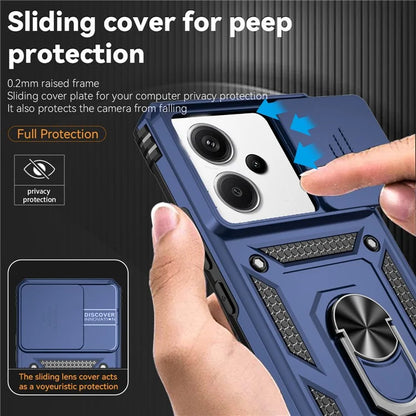 For Xiaomi Redmi Note 13 Pro+ 5G Case PC + TPU Phone Cover Lens Ultimate Protection Kickstand