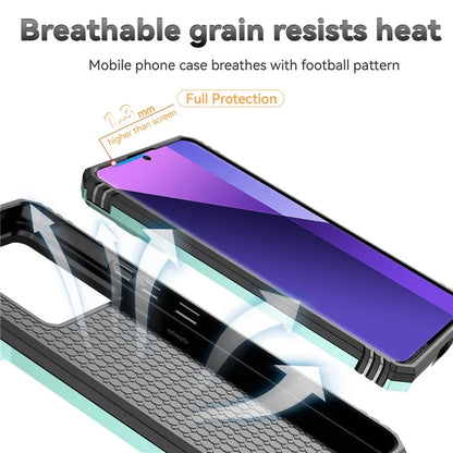 For Xiaomi Redmi Note 13 Pro+ 5G Case PC + TPU Phone Cover Lens Ultimate Protection Kickstand