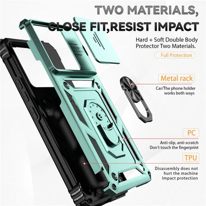 For Xiaomi Redmi Note 13 Pro+ 5G Case PC + TPU Phone Cover Lens Ultimate Protection Kickstand