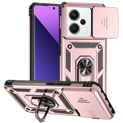 For Xiaomi Redmi Note 13 Pro+ 5G Case PC + TPU Phone Cover Lens Ultimate Protection Kickstand