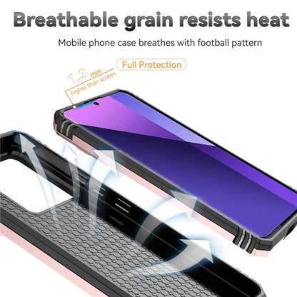 For Xiaomi Redmi Note 13 Pro+ 5G Case PC + TPU Phone Cover Lens Ultimate Protection Kickstand