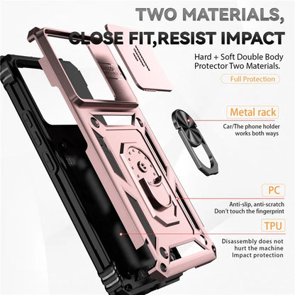 For Xiaomi Redmi Note 13 Pro+ 5G Case PC + TPU Phone Cover Lens Ultimate Protection Kickstand