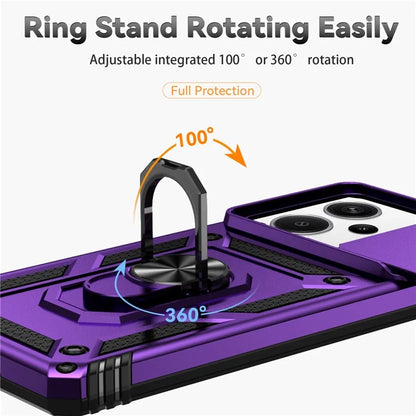 For Xiaomi Redmi Note 13 Pro+ 5G Case PC + TPU Phone Cover Lens Ultimate Protection Kickstand