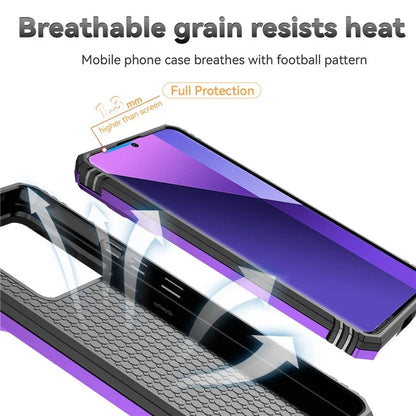 For Xiaomi Redmi Note 13 Pro+ 5G Case PC + TPU Phone Cover Lens Ultimate Protection Kickstand