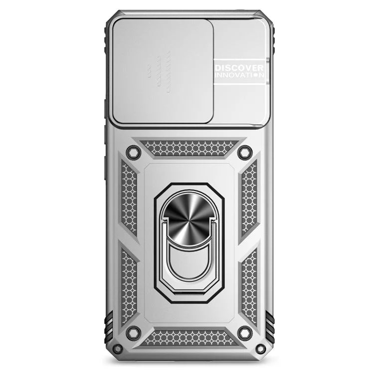 For Xiaomi Redmi Note 13 Pro+ 5G Case PC + TPU Phone Cover Lens Ultimate Protection Kickstand