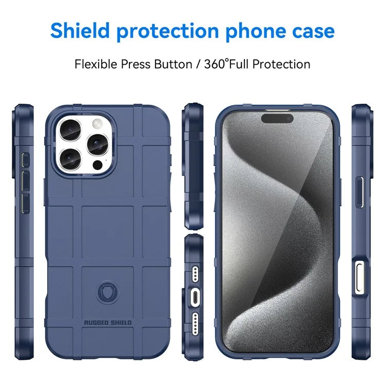 For iPhone 16 Pro Max Case Grid Design Soft TPU Phone Cover