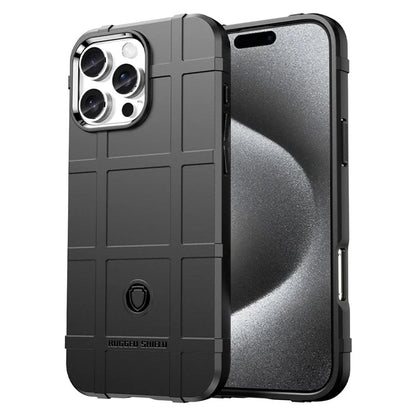 For iPhone 16 Pro Case Grid Design Soft TPU Scratch-Proof Phone Cover