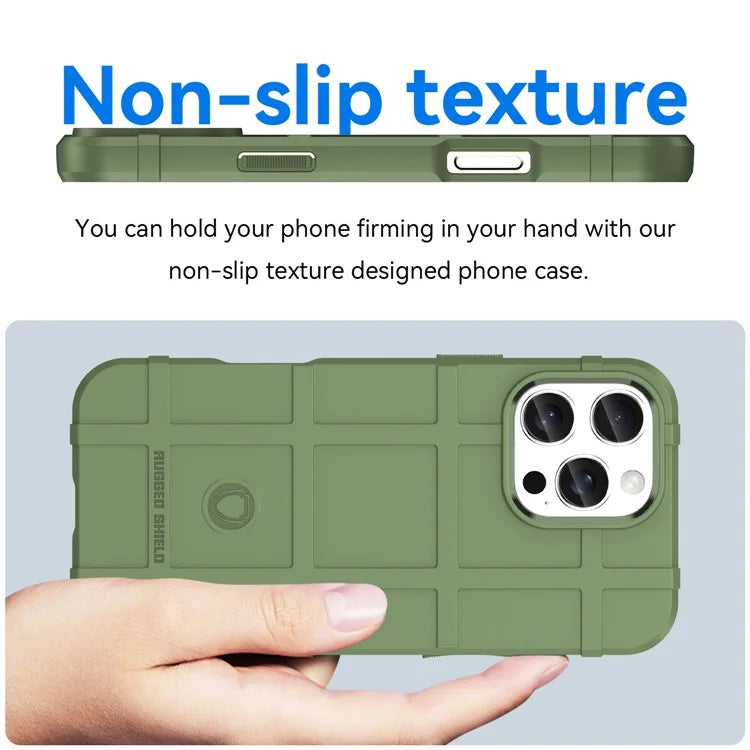 For iPhone 16 Pro Case Grid Design Soft TPU Scratch-Proof Phone Cover