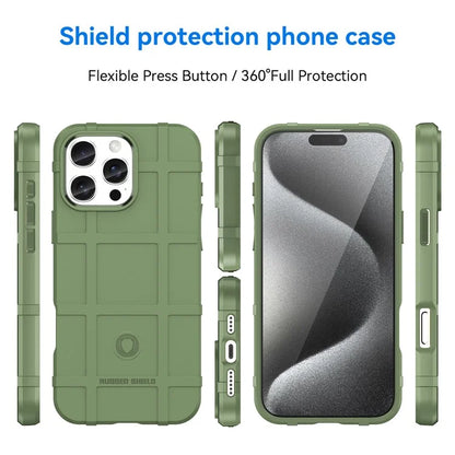 For iPhone 16 Pro Case Grid Design Soft TPU Scratch-Proof Phone Cover