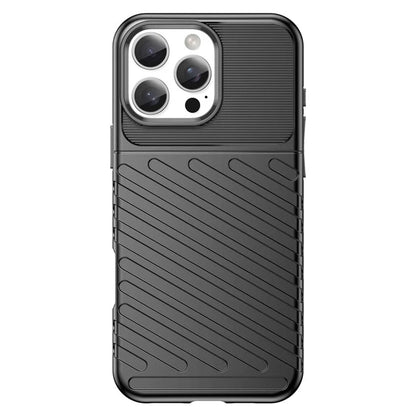 For iPhone 16 Pro Max Case Twill Texture Thickened TPU Phone Cover