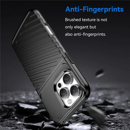 For iPhone 16 Pro Max Case Twill Texture Thickened TPU Phone Cover